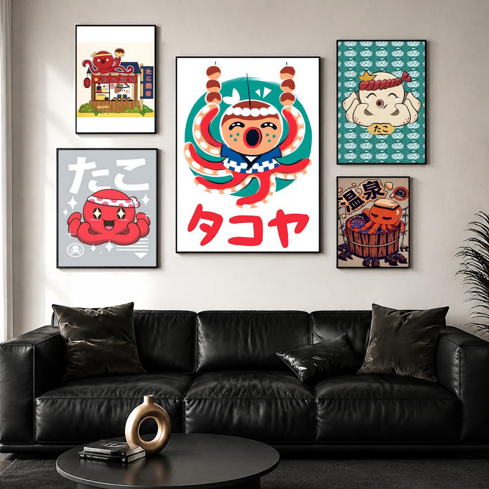 Poster Dinding Takoyaki Lucu,  - Esports Gaming Poster ulasan dan harga