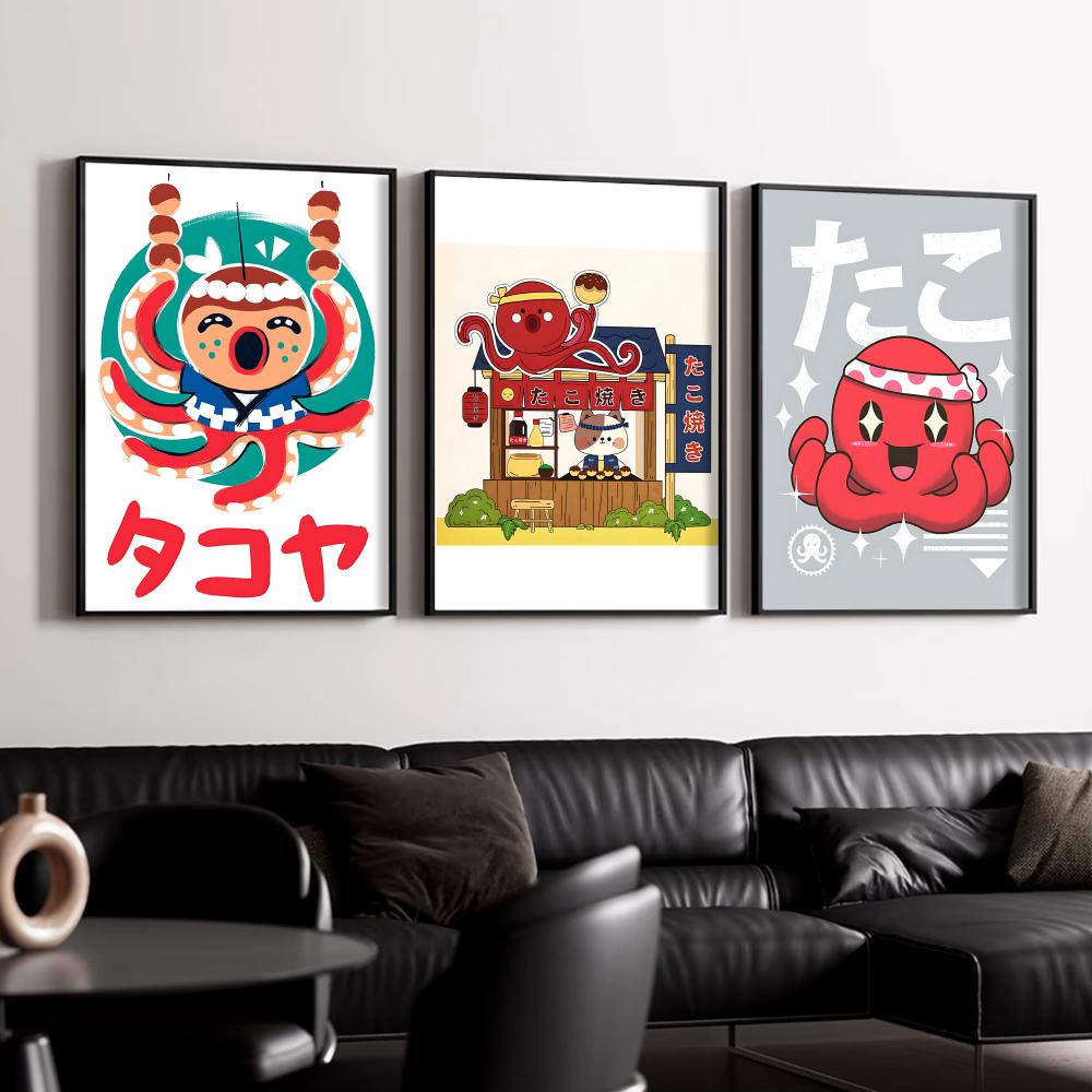 Poster Dinding Takoyaki Lucu,  - Esports Gaming Poster ulasan dan harga