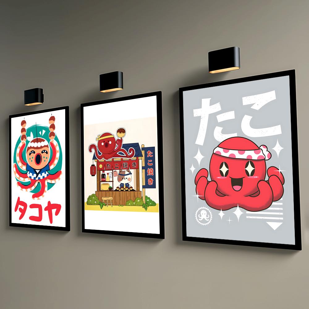 Poster Dinding Takoyaki Lucu,  - Esports Gaming Poster ulasan dan harga
