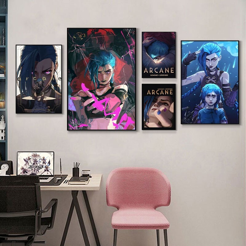 Poster Close-Up Arcane Jinx Ta - Esports Gaming Poster ulasan dan harga