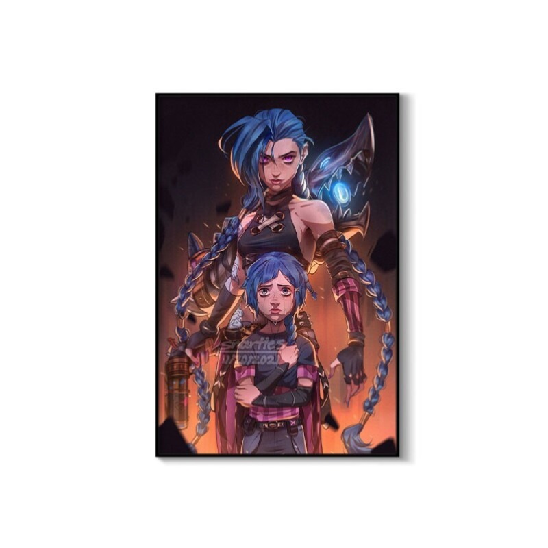 Poster Close-Up Arcane Jinx Ta - Esports Gaming Poster ulasan dan harga